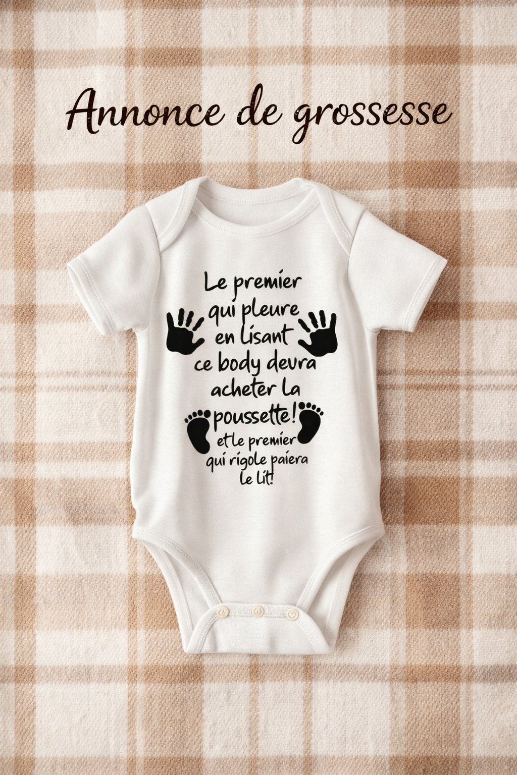 Body bébé pour Annonce de Grossesse