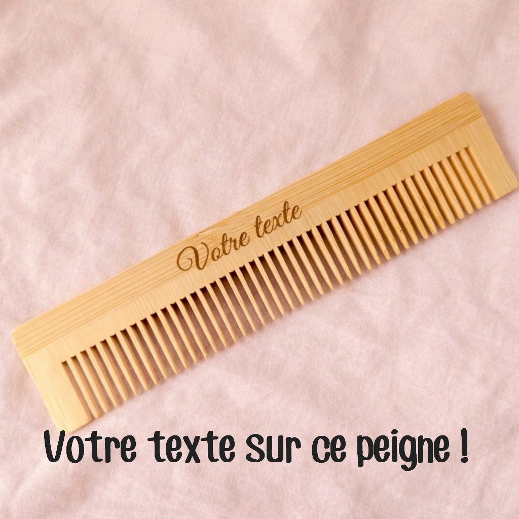 Peigne d'Accouchement en Bois Gravé – Soulagement Naturel