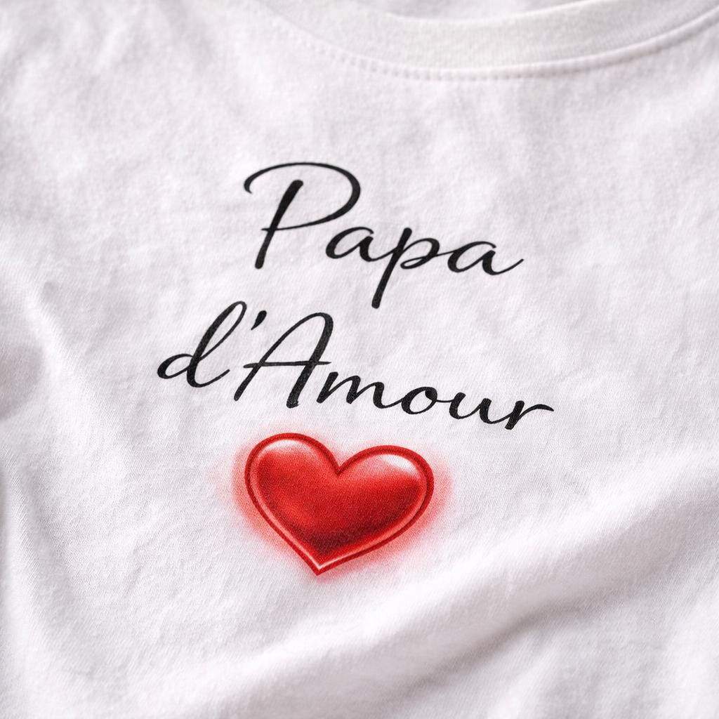 Tshirts ou body assortis, Papa d'amour, Maman, bébé