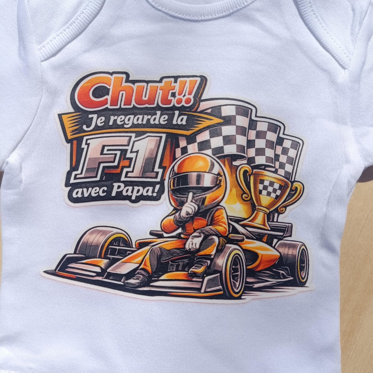 Body bébé F1 – Chut ! Je regarde la F1 avec Papa Piastri / McLaren