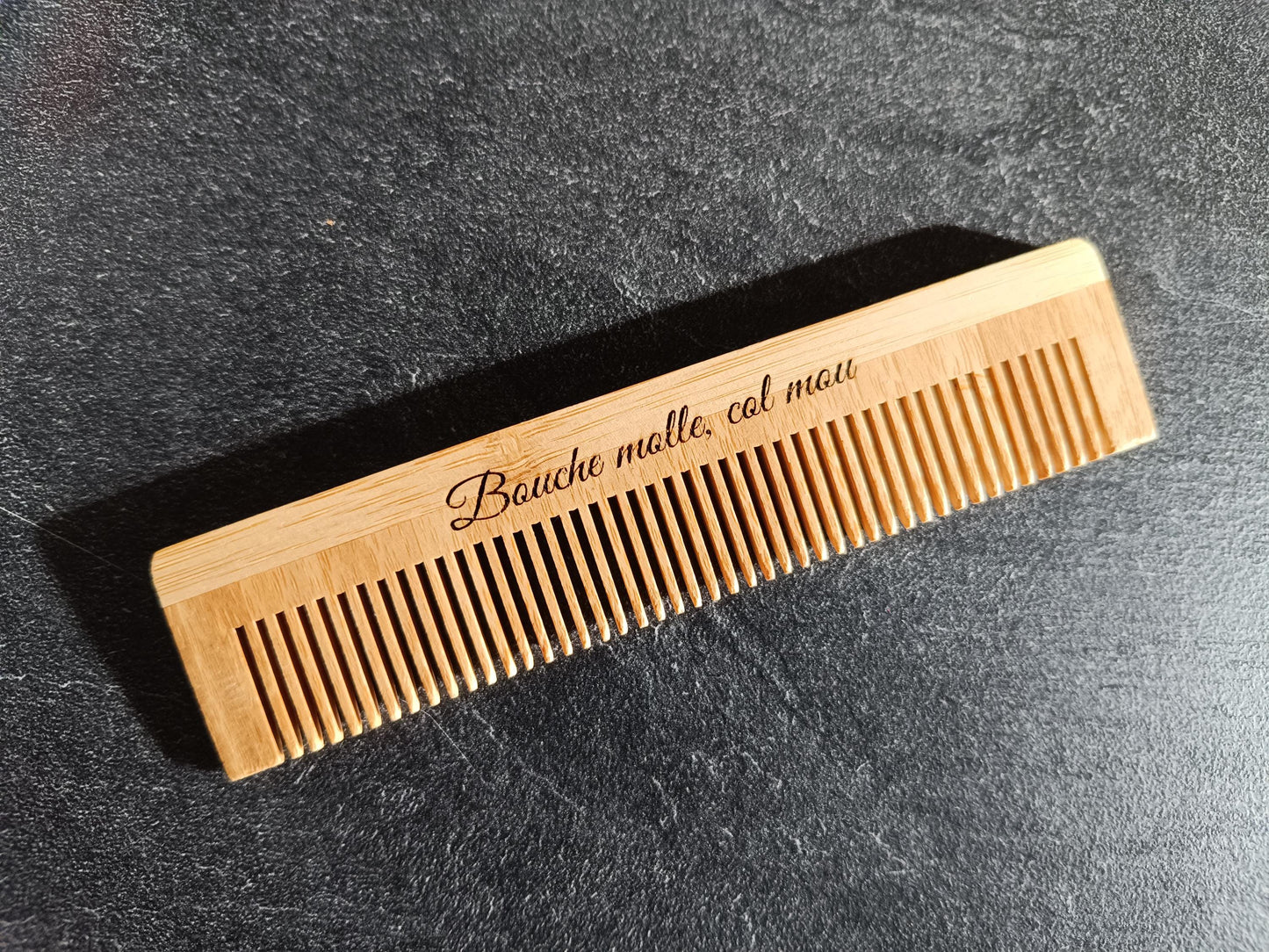 Peigne en bois de bambou gravé avec mantra pour un accouchement sans douleur sans péridurale, accouchement naturel