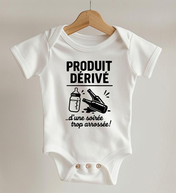 Body bébé humour – Cadeau naissance drôle – Body original "Produit dérivé d'une soirée trop arrosée" – Idée cadeau baby shower – Body rigolo
