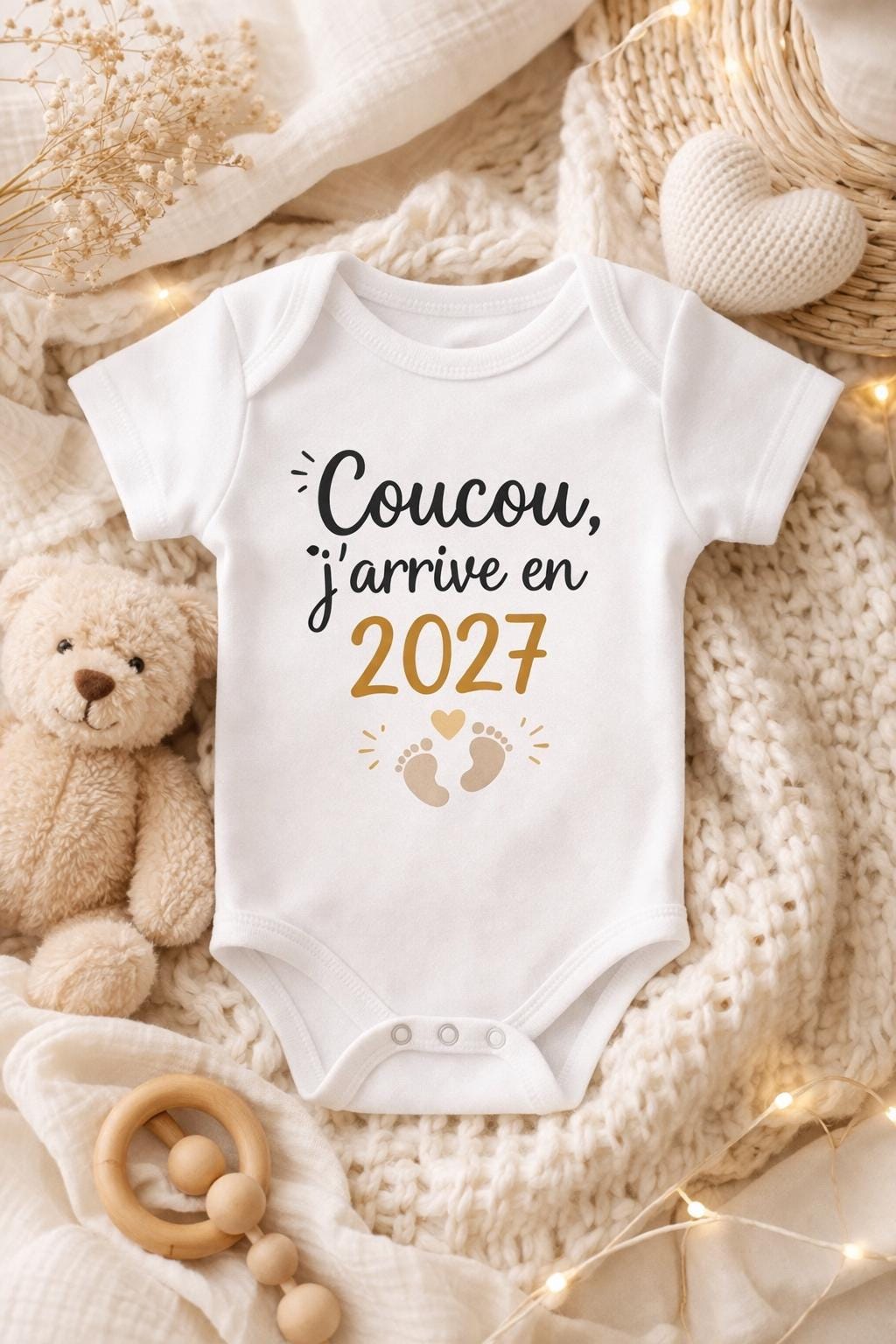 Body bébé pour annonce de grossesse, bébé en cours de chargement, annonce à papi, mamie, tonton, tata, maternité, cadeau naissance