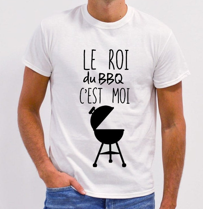 T-Shirt Homme Humour Roi Du BBQ C'est Moi - Cadeau Fete Des Peres Barbecue Lovers Grill Master