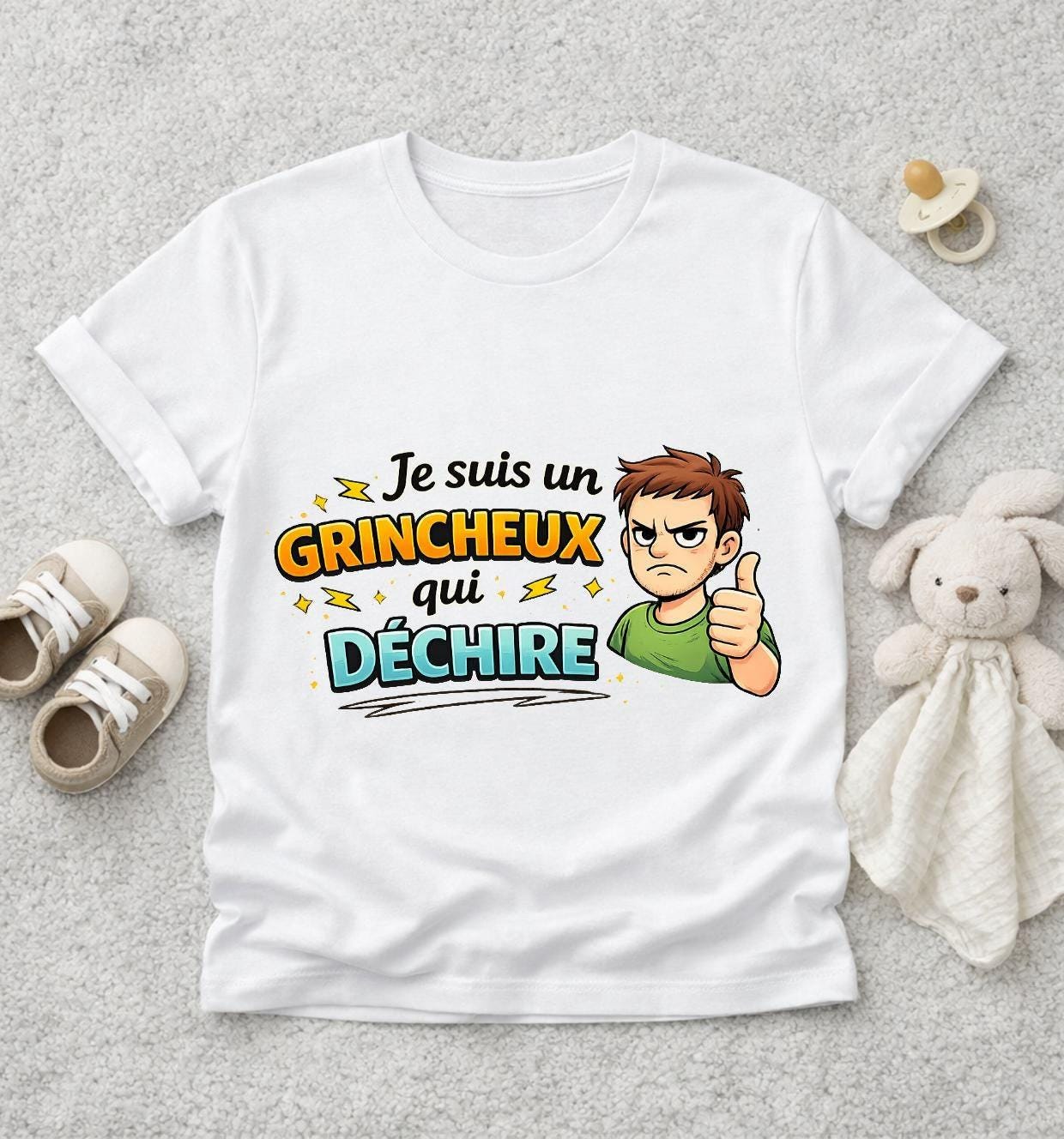 T-shirt humour grincheux | Je suis un grincheux qui déchire | T-shirt drôle homme femme | Cadeau original adulte