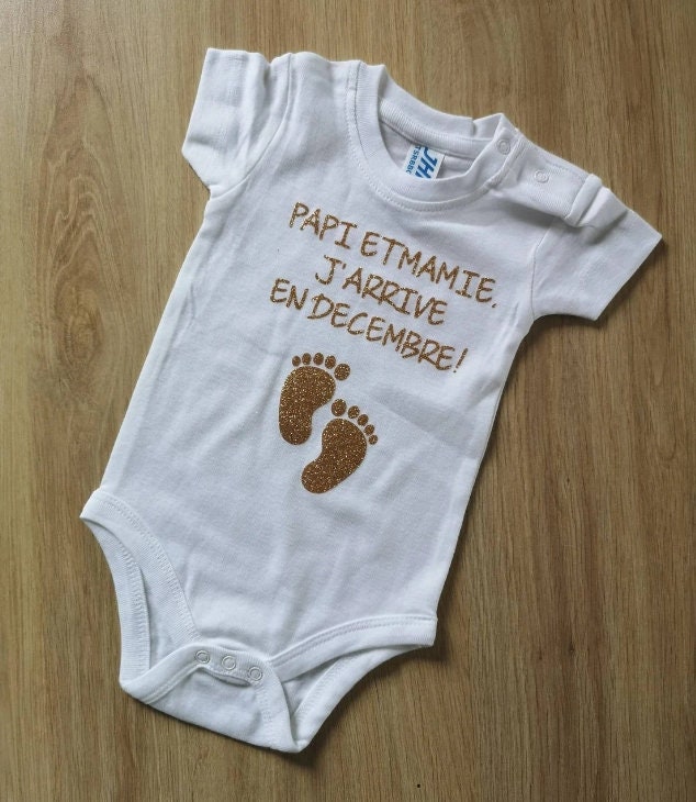 Body bébé différents modèles pour annonce de grossesse ou cadeau de naissance, j'arrive bientôt, femme enceinte, future maman parents