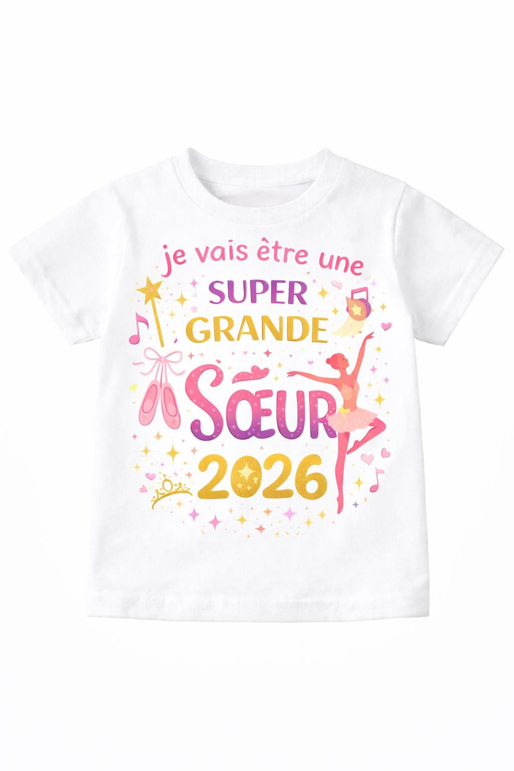 T-shirt Enfant Annonce Grossesse Humour - Je Vais Etre Super Grande Soeur - Cadeau Futur Grand Frere