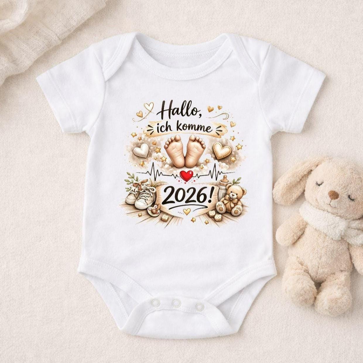 Baby Body Ankündigung Schwangerschaft – Baby kommt 2026!