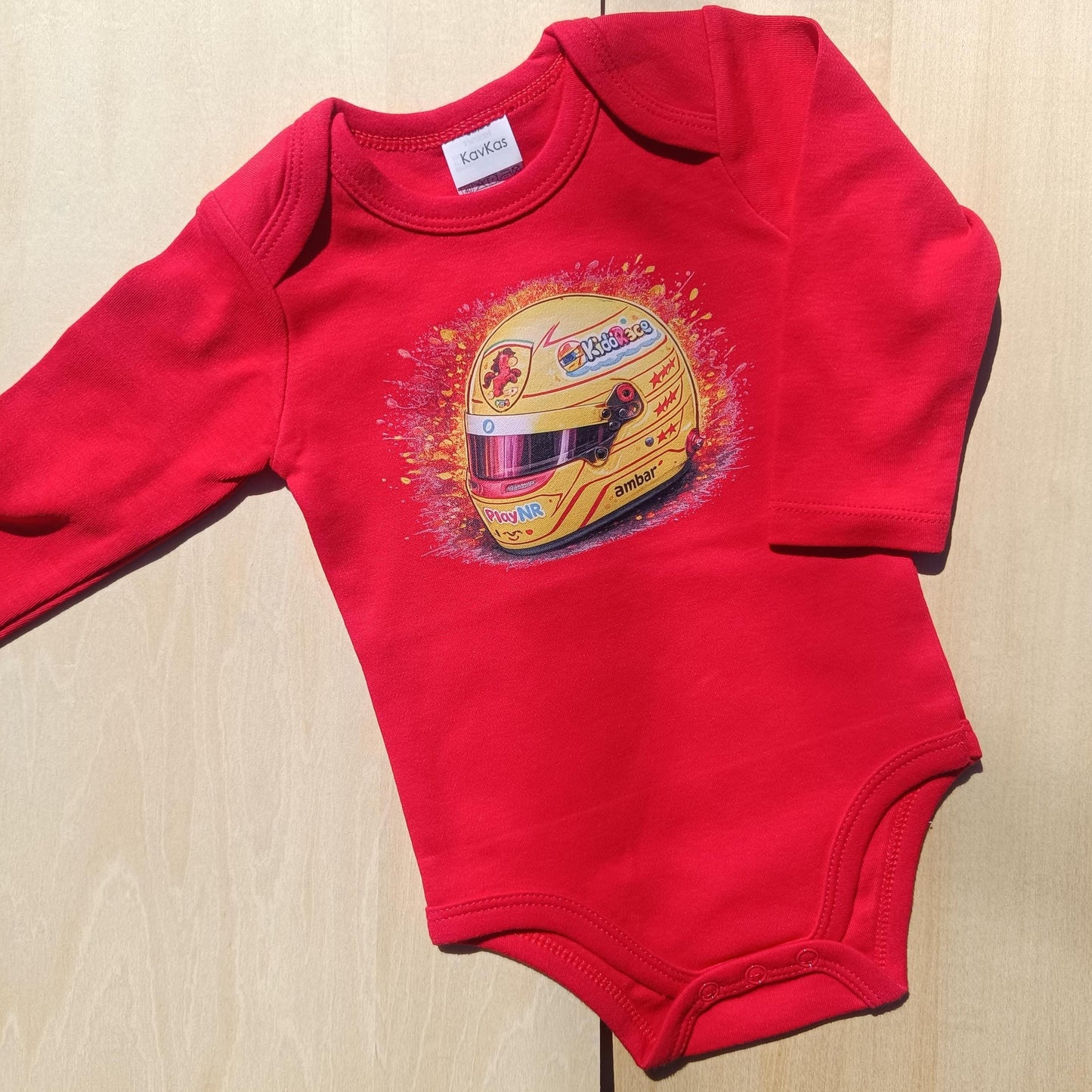 Body bébé F1 – Casque comme Hamilton – Ferrari