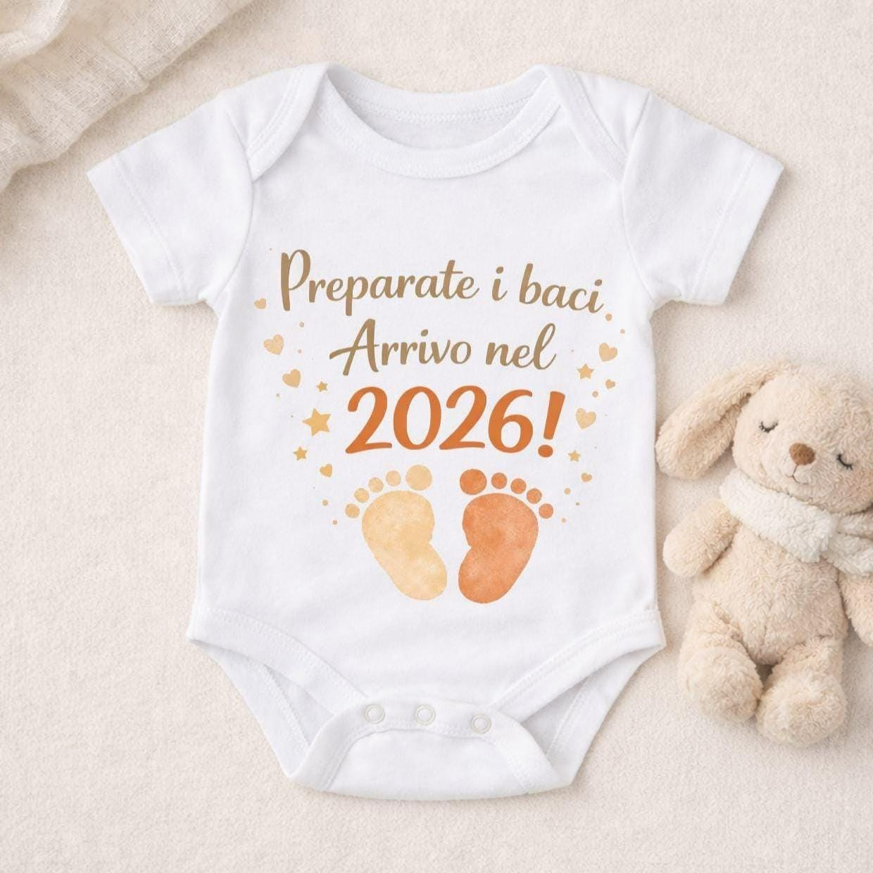Body neonato annuncio gravidanza | Preparate i baci, arrivo nel 2026!