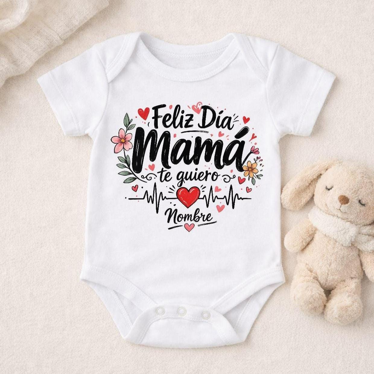 Body bebé personalizado Día de la Madre con nombre