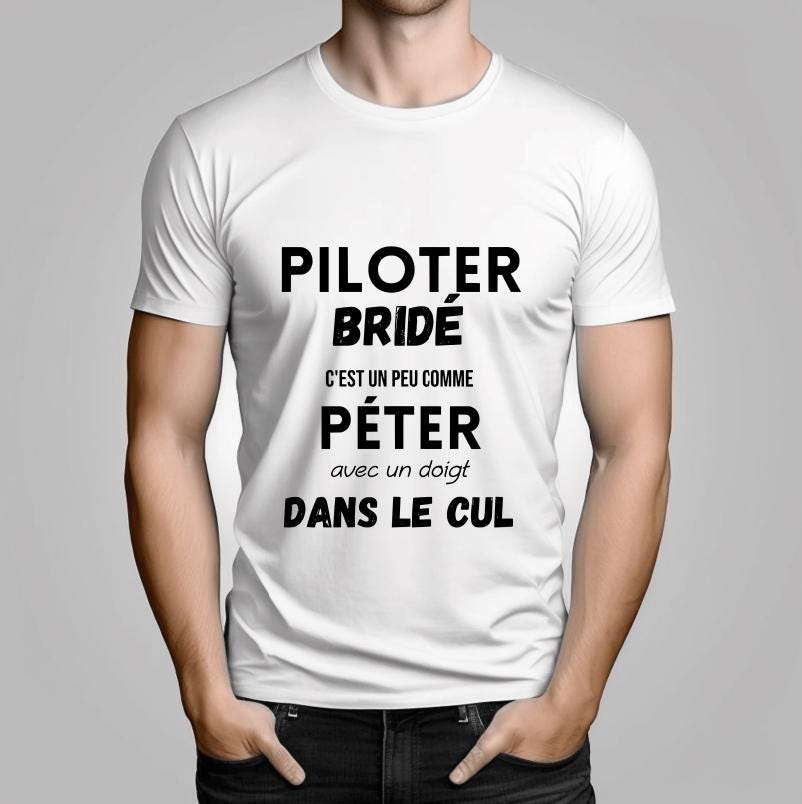 T-shirt homme, humour, motard, moto, je ne ronfle pas je rêve que je suis une moto, motogp, biker, bride, bridage, permis moto