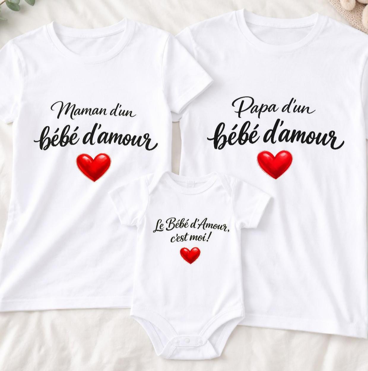 T-shirts & Body Bébé Assortis – Tenue Famille Personnalisée