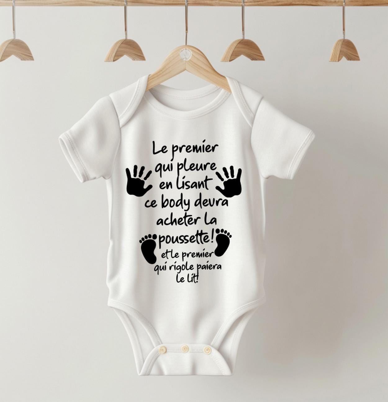 Body bébé pour annonce de grossesse, bébé arrive, comment annoncer sa grossesse, humour drôle marrant, body personnalisable baby shower