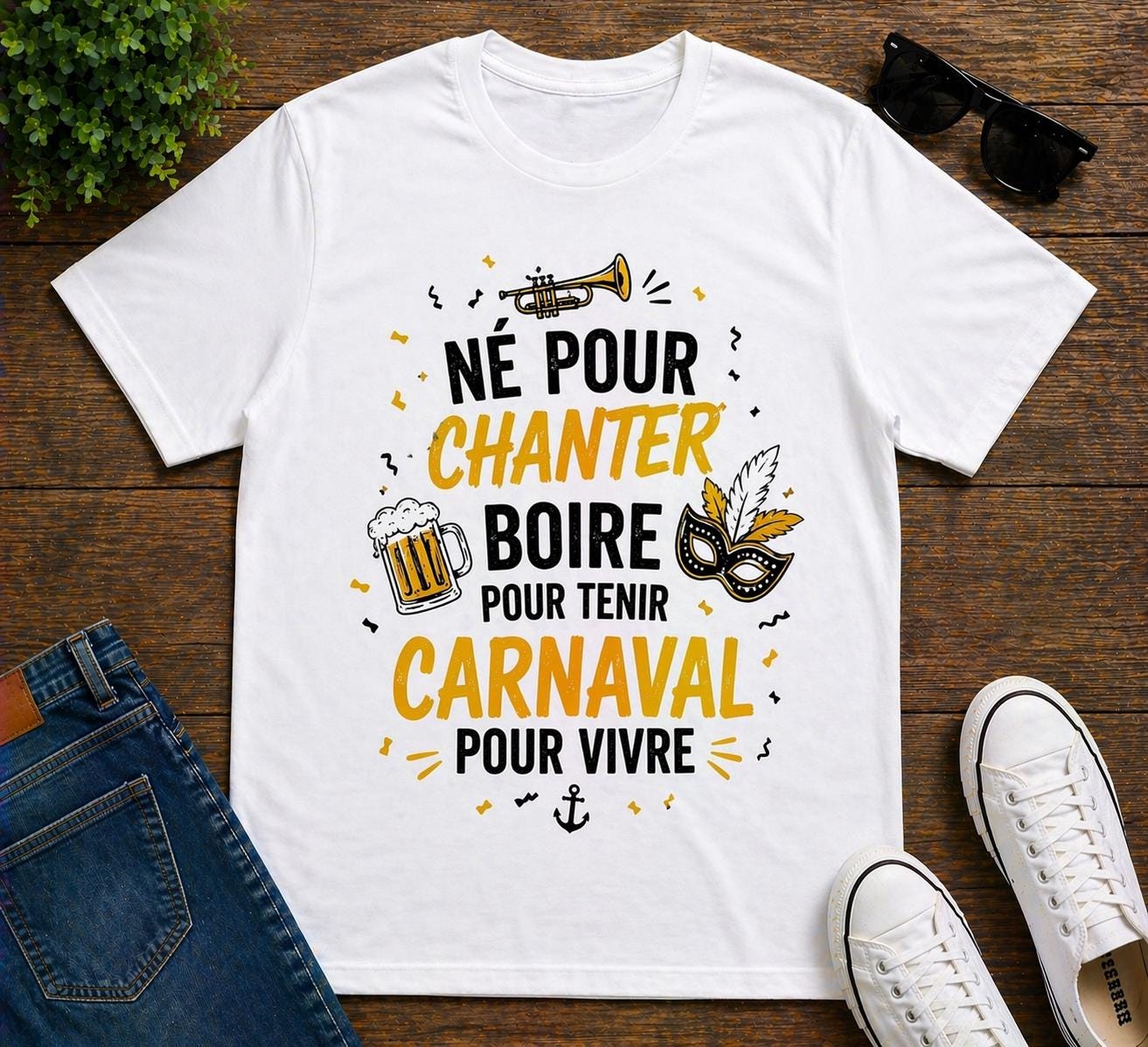 T-shirt Carnaval de Dunkerque– Jean Bart– Tee shirt beauf drôle – Cadeau homme humour alcool - tshirt apéro fête cadeau- carnavaleux marrant