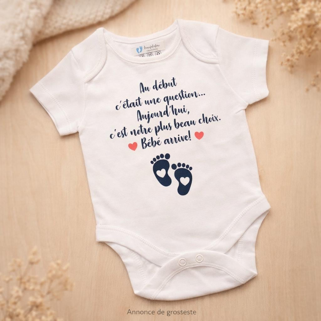Body bébé pour annonce grossesse originale – futur papa – Idée révélation drôle – Pregnancy reveal announcement - bébé arrive en 2027