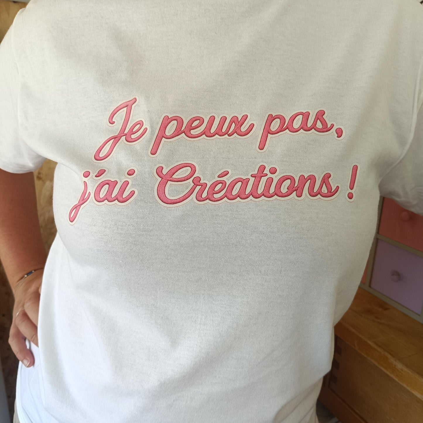 T-shirt Je peux pas, j'ai créations – Tee shirt cadeau sport tennis – Cadeau homme humour alcool - tshirt apéro fête cadeau-  marrant