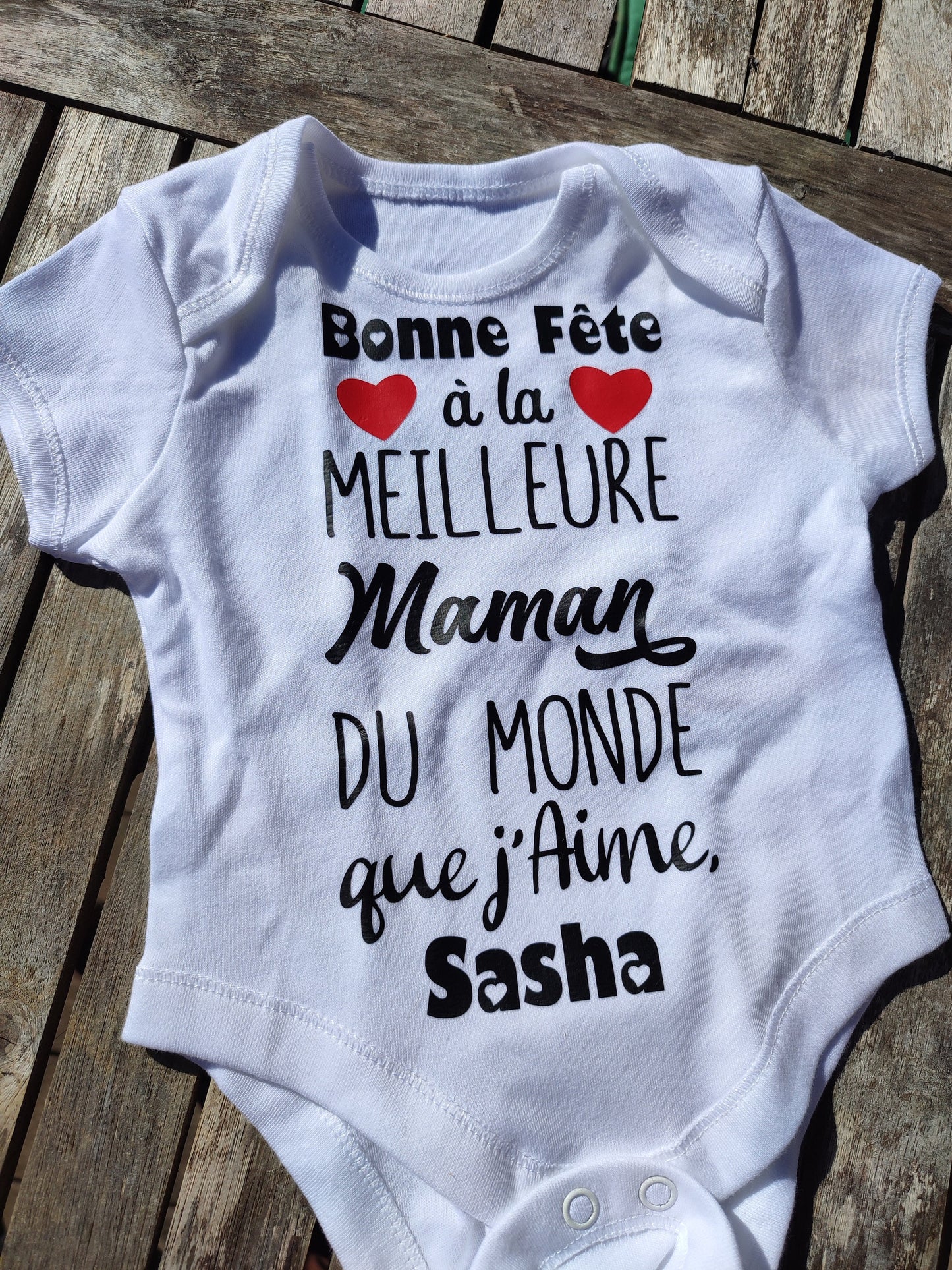 Body bébé, body personnalisé, annonce de naissance, idée cadeau 1ère première fête des mères, bonne fête maman, prénom floque, flocage
