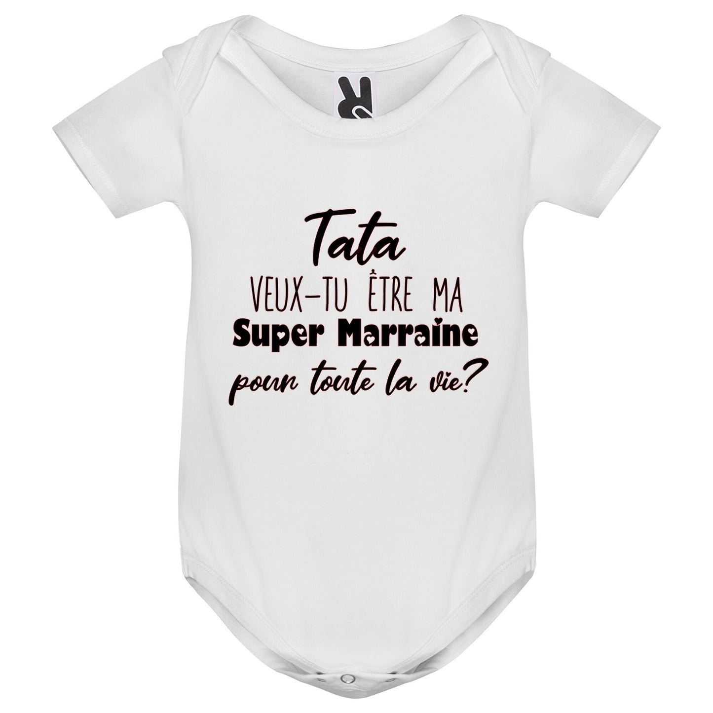 Body bébé "Veux-tu être ma marraine ?" – Demande originale à la future marraine – Cadeau tendre et personnalisé