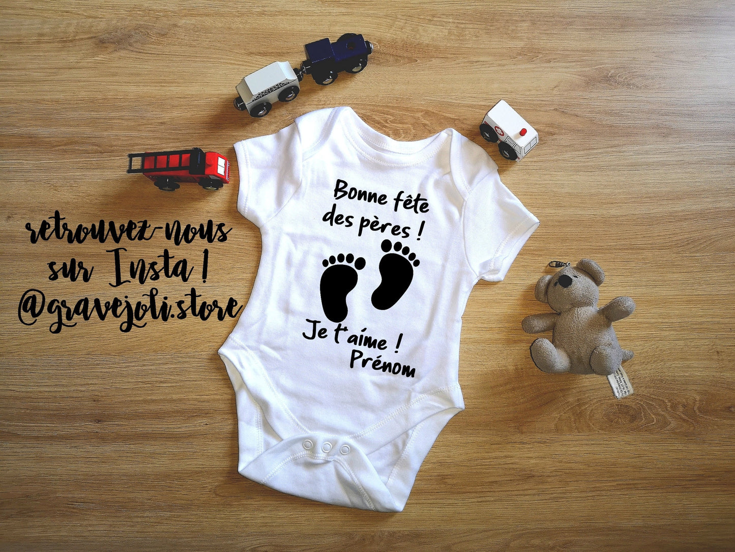 Body bébé, body personnalisé, fête des pères, bonne fête papa, mamie, baby shower, grossesse, vêtements bébé, body flocké, bébé arrive