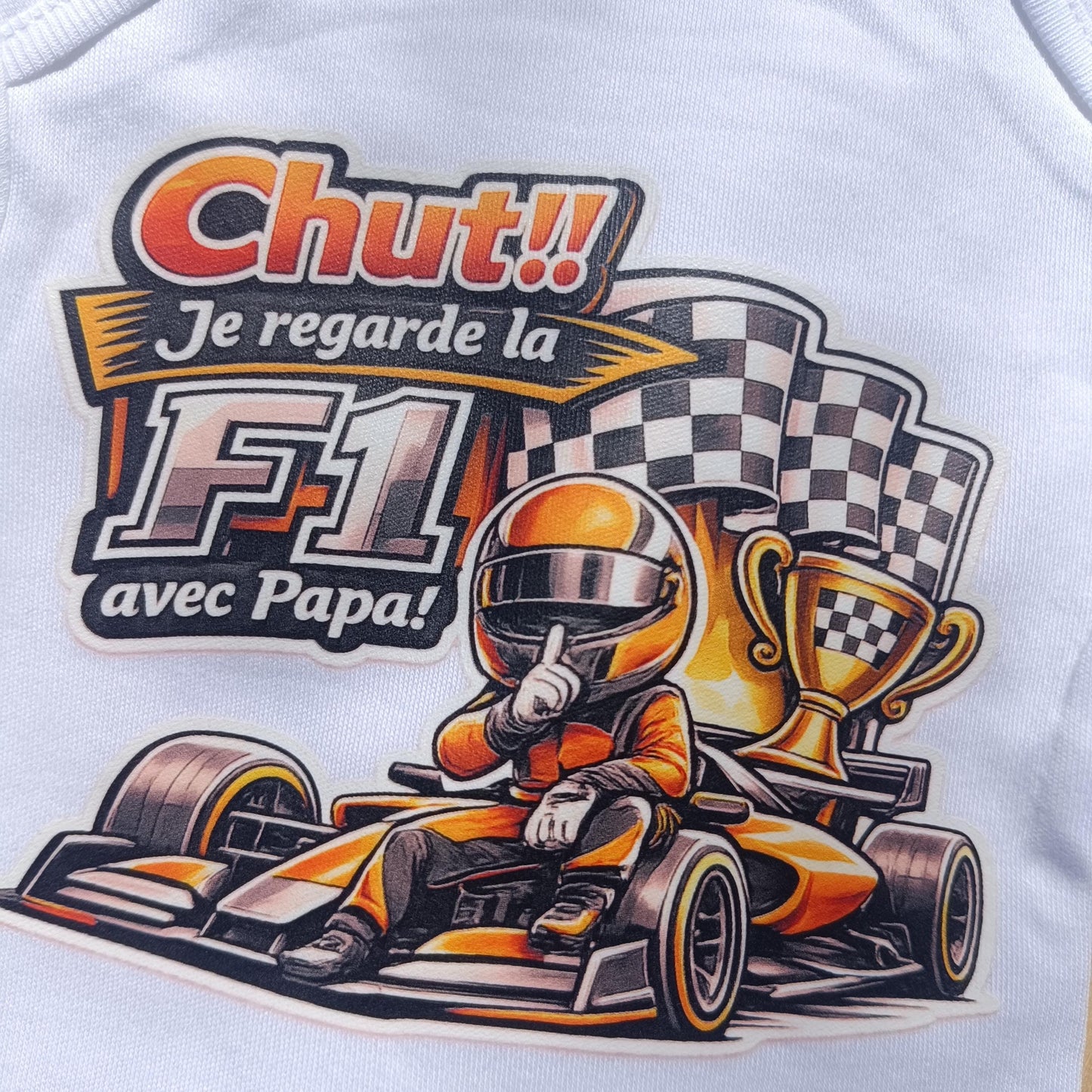 Body bébé F1 – Chut ! Je regarde la F1 avec Papa Piastri / McLaren