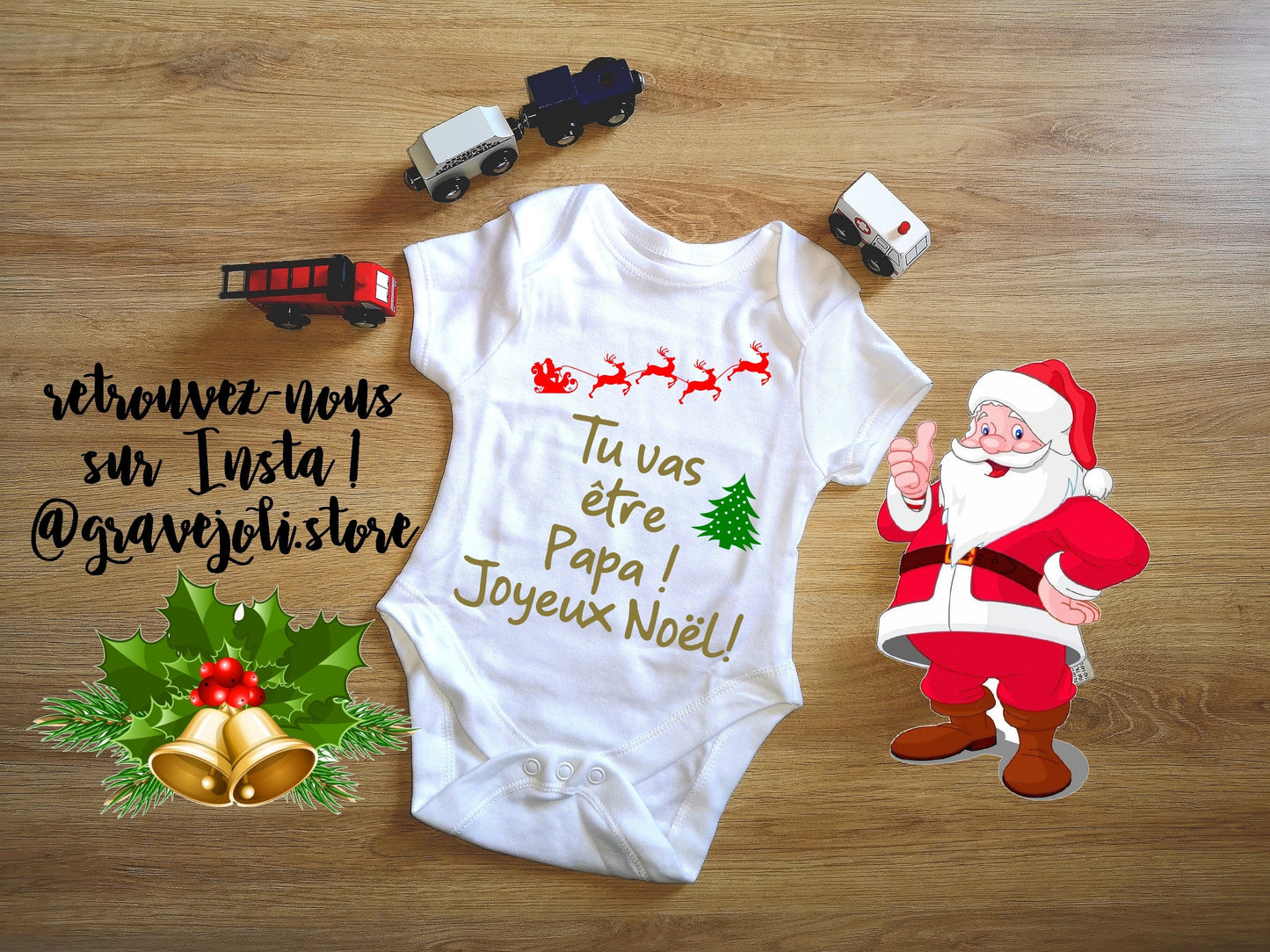 Body bébé, body personnalisé, cadeau de noël, annonce de grossesse, message personnalisé, body personnalisé, annonce de naissance