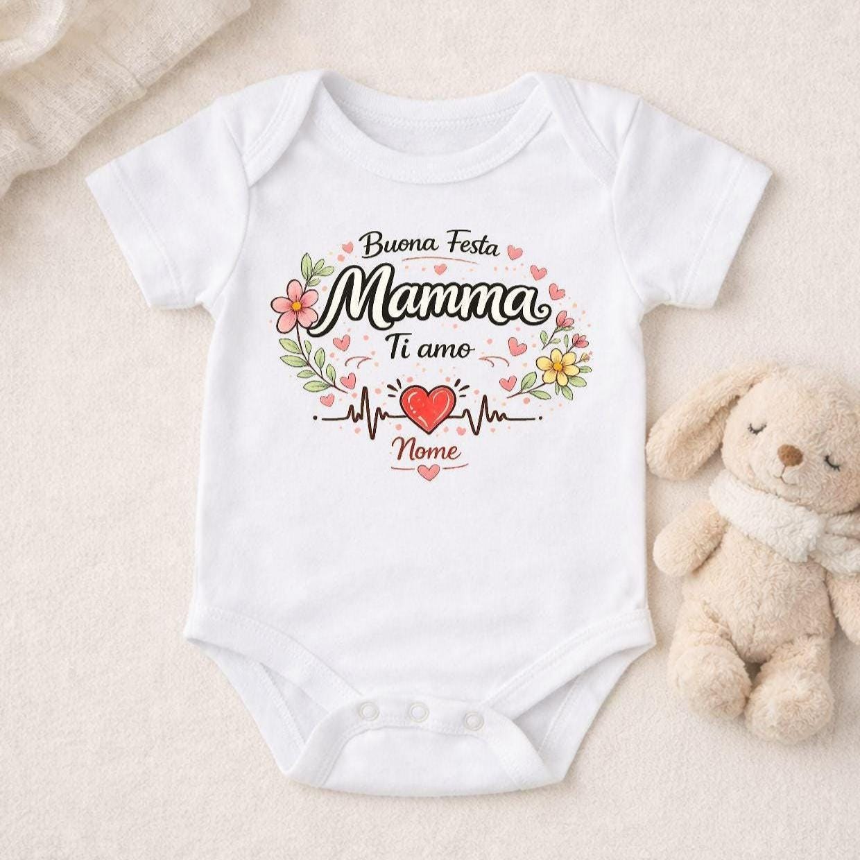Body Neonato Personalizzato Festa della Mamma