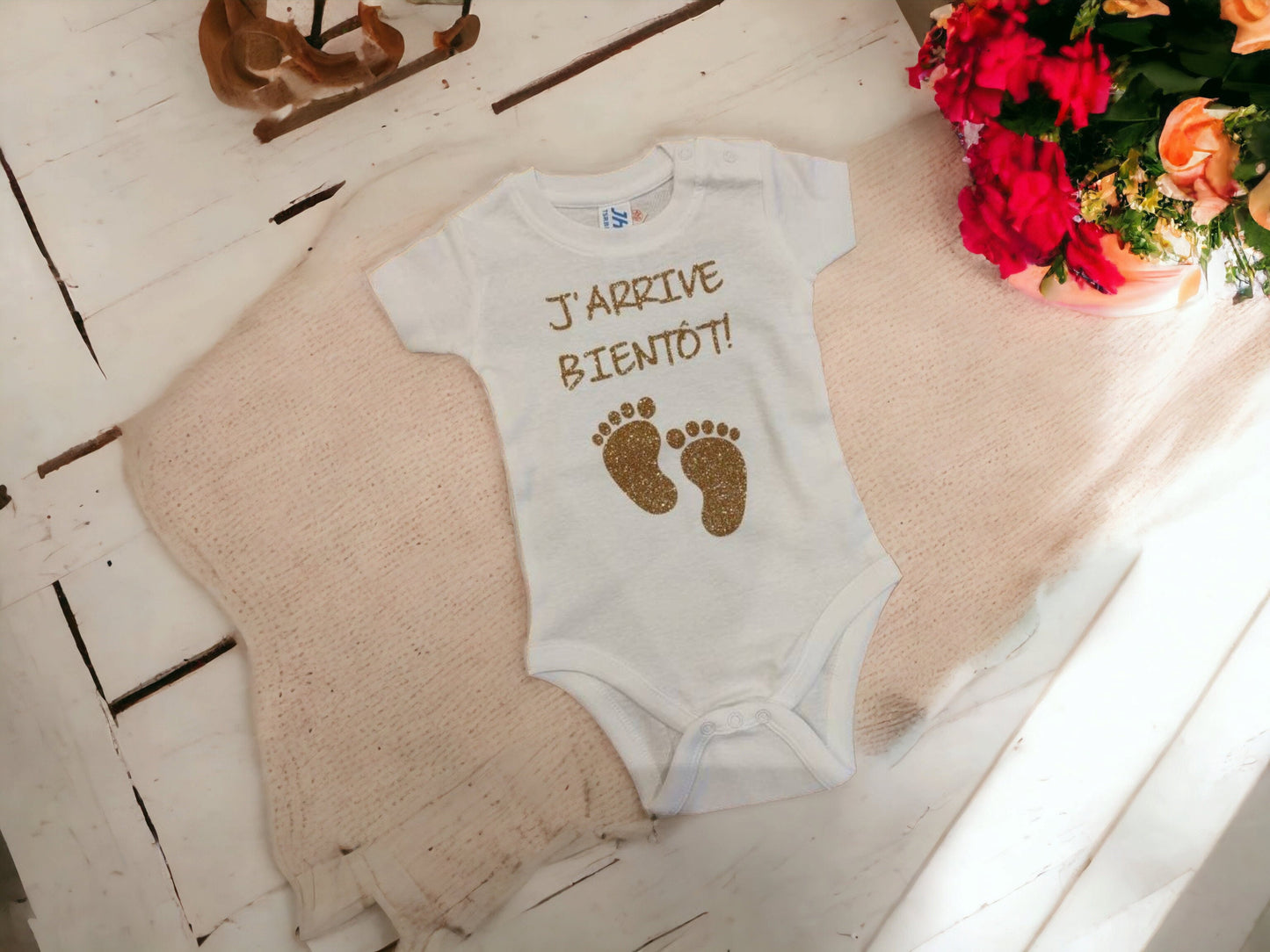 Body annonce grossesse / annonce grossesse / body pour papi et mamie/body personnalisé futur grands parents