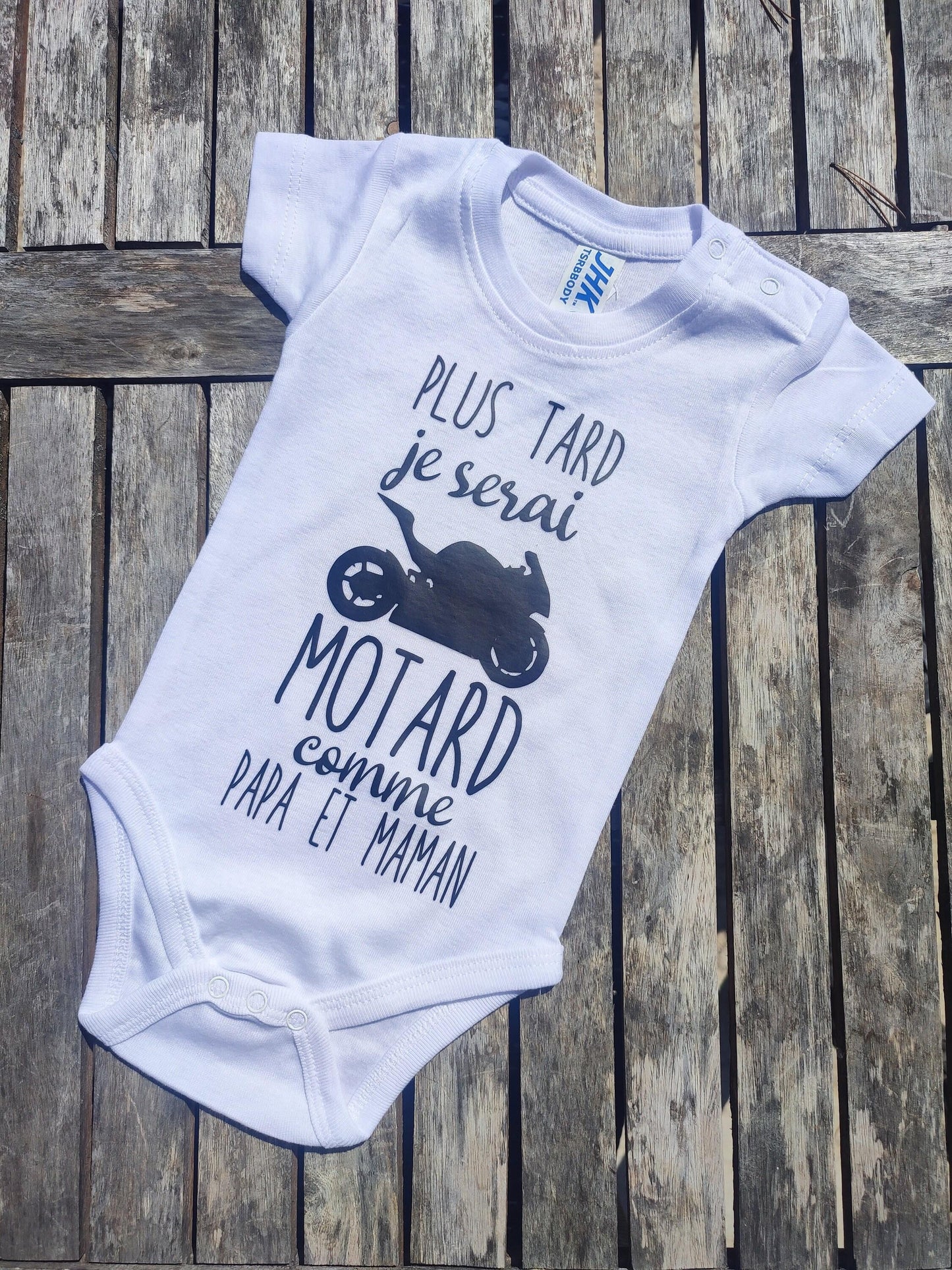 body bébé personnalisé Mon Papa Est un Motard Pilote - bébé, idée cadeau orignale de naissance fête des pères, cadeau papa motard suzuki