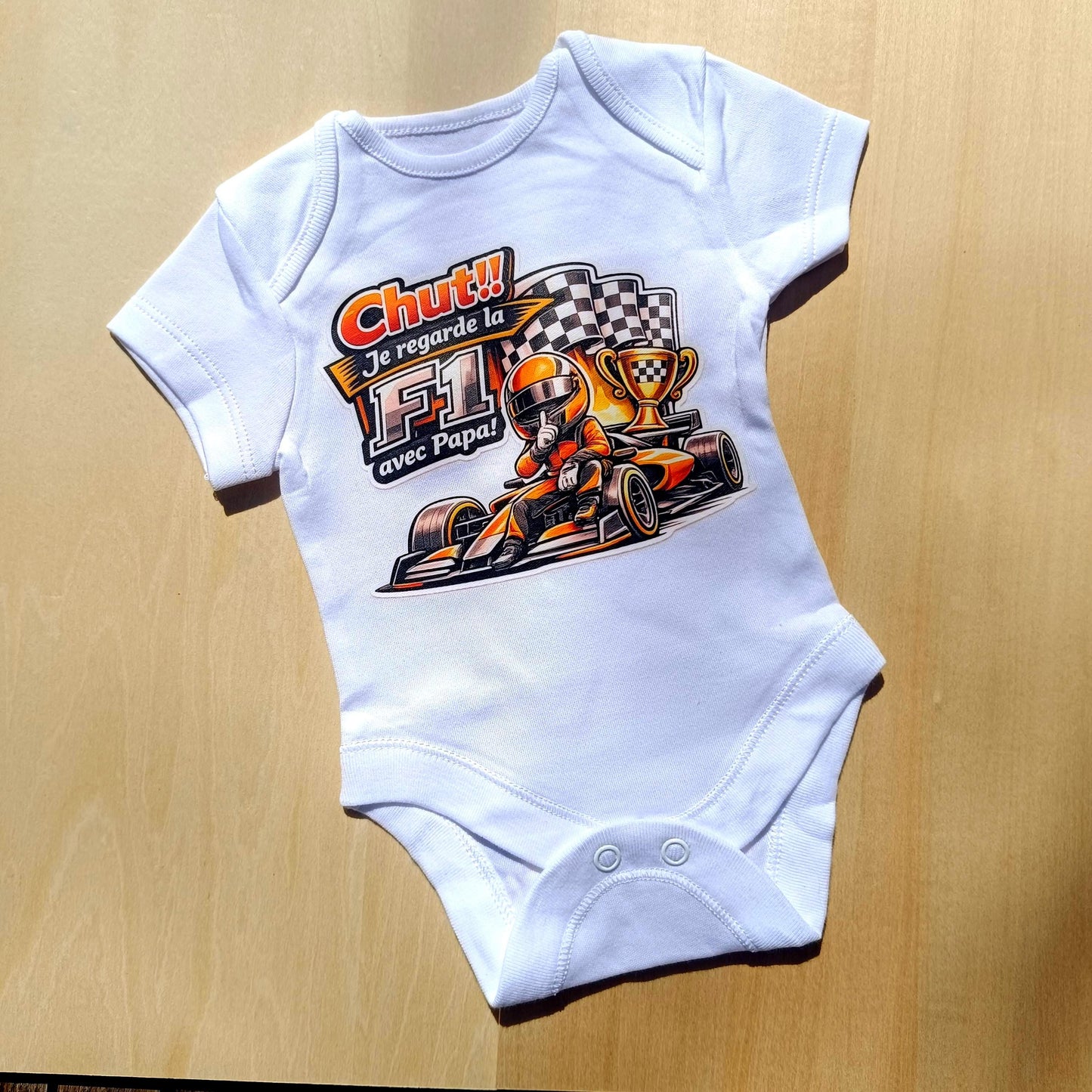 Body bébé F1 – Chut ! Je regarde la F1 avec Papa Piastri / McLaren
