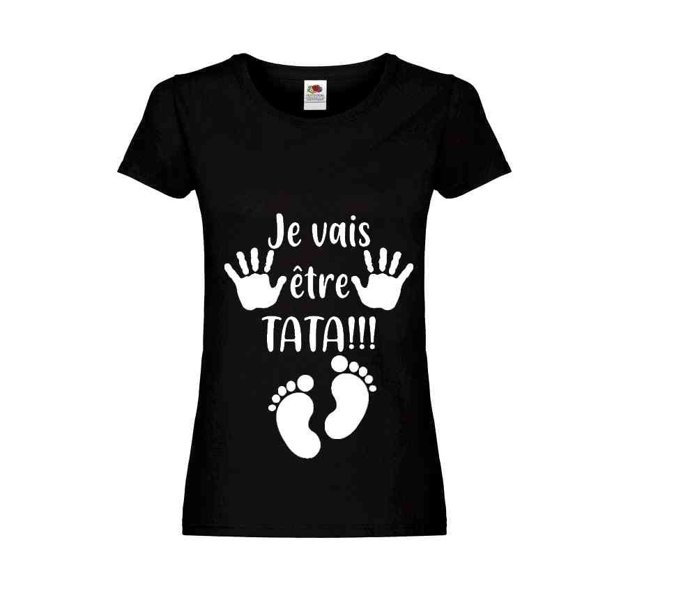 T-shirt Femme Je Vais Être Tata - Annonce Grossesse Originale Future Tante Cadeau Baby Shower