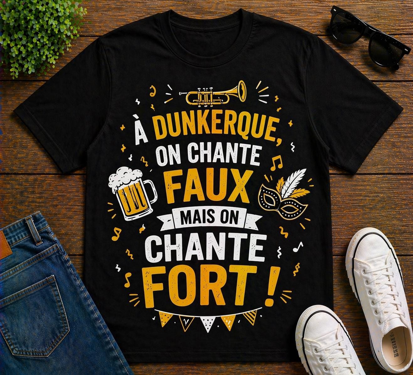 T-shirt Carnaval de Dunkerque– Jean Bart– Tee shirt beauf drôle – Cadeau homme humour alcool - tshirt apéro fête cadeau- carnavaleux marrant