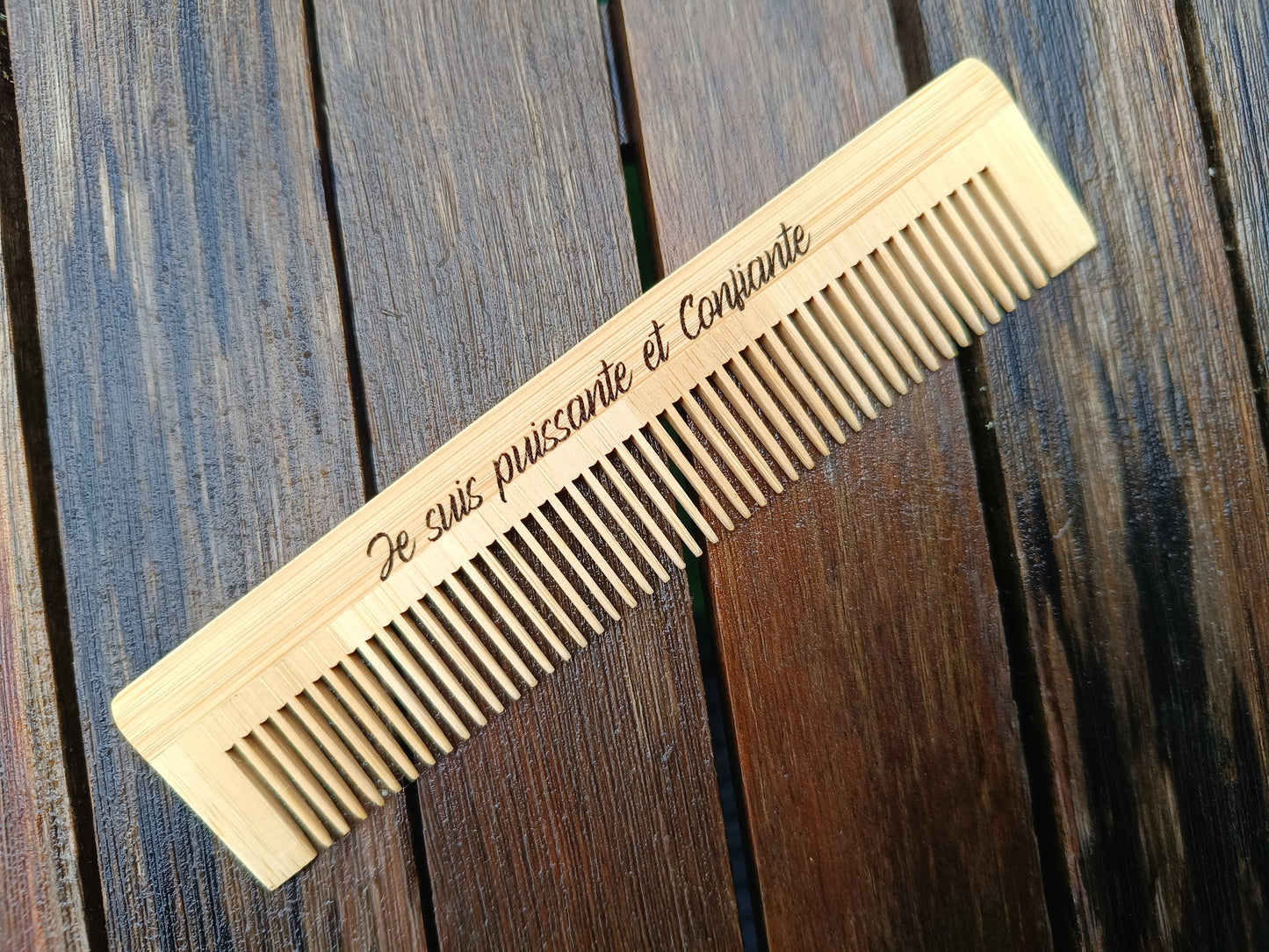 Peigne d'accouchement doula sans douleur gravé avec mantra sans péridurale détournement douleur peigne en bois chaque contraction sage femme