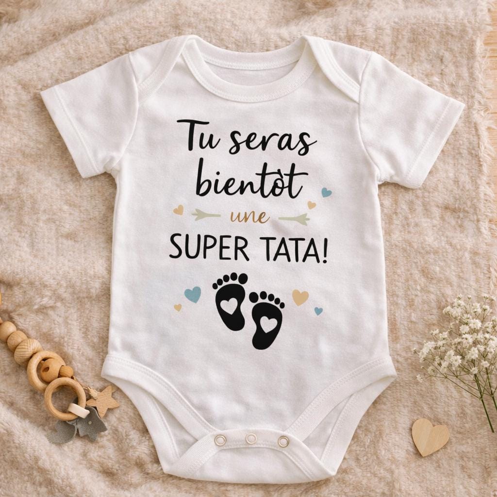 Body bébé annonce grossesse personnalisée | Futur papi mamie tonton tata parrain marraine | annonce naissance | Cadeau famille grossesse
