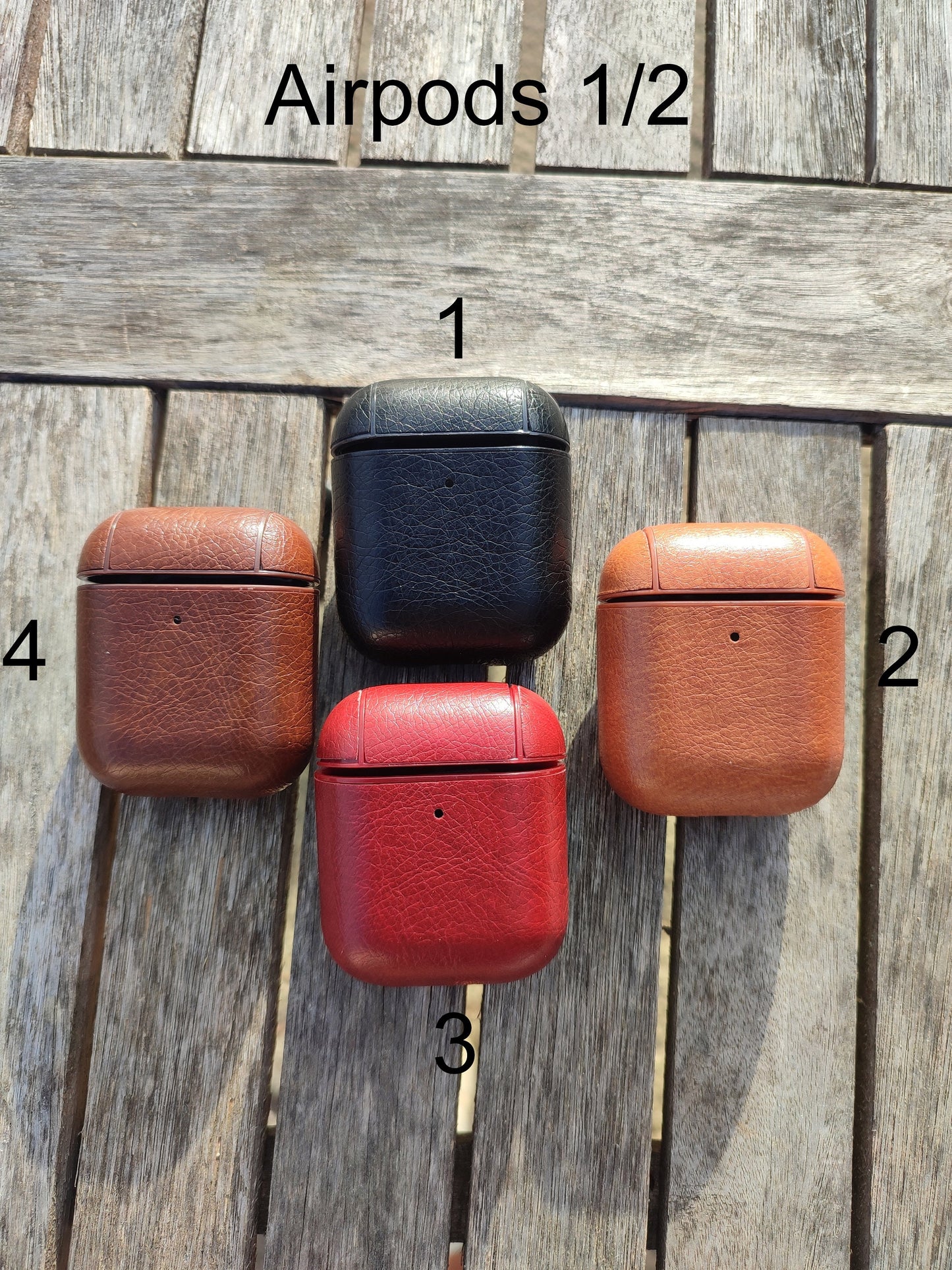 Boitier pour Airpods 1, airpods2, airpods3, airpods 4, airpods pro gravé avec prénom personnalisé, simili cuir et pochette cadeau