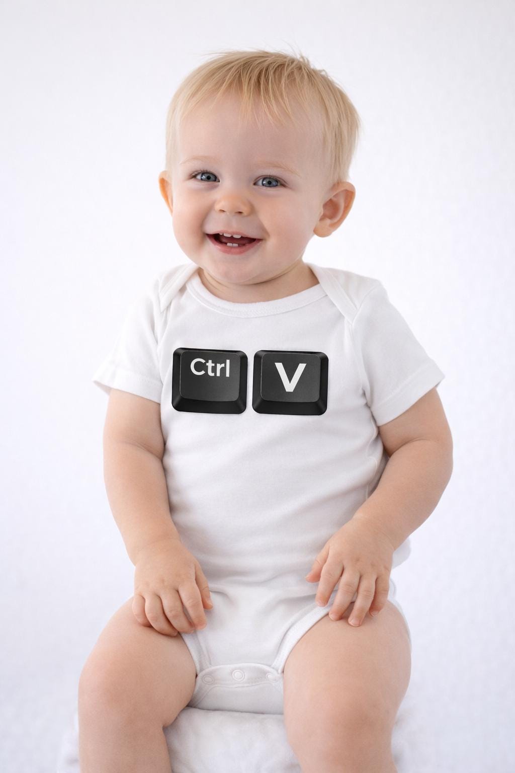 T-shirt humour geek – CTRL C CTRL V– Tee shirt informatique drôle – Cadeau papa geek – T-shirt famille original copié collé