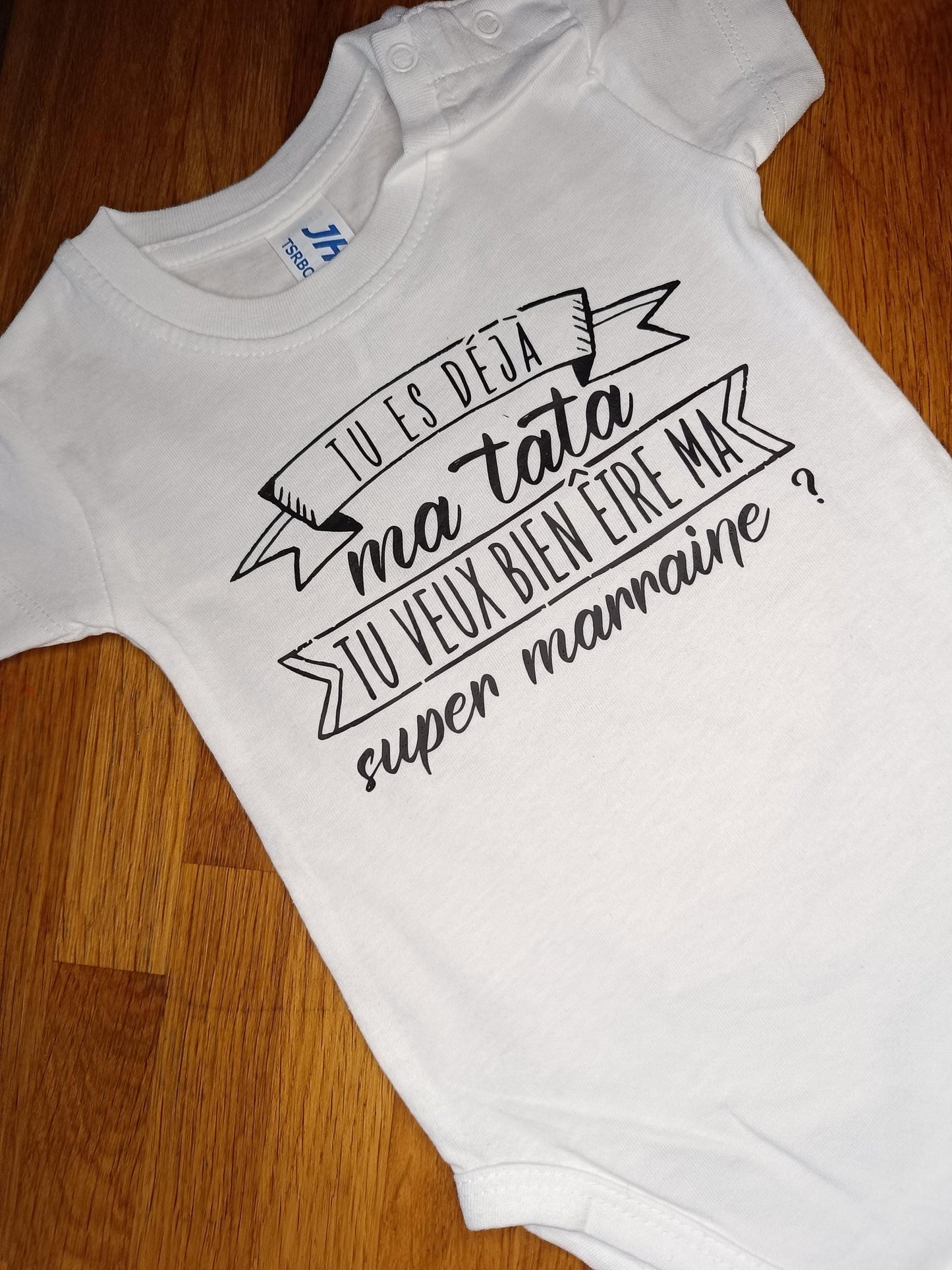 Body bébé , demande de marraine, annonce marraine, parrain, tata, idée cadeau humour, émouvant