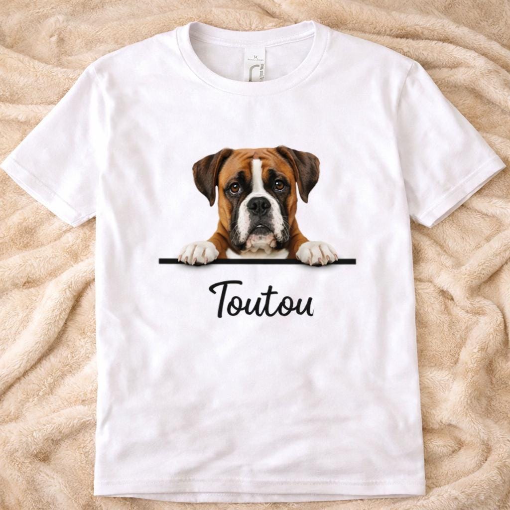 T-shirt personnalisé avec photo de votre chien ou chat