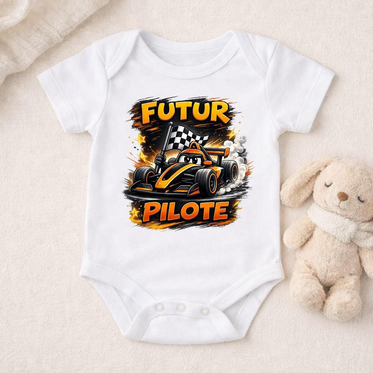 Body bébé F1 – Chut ! je regarde la F1 avec Papa –Lewis Hamilton Ferrari