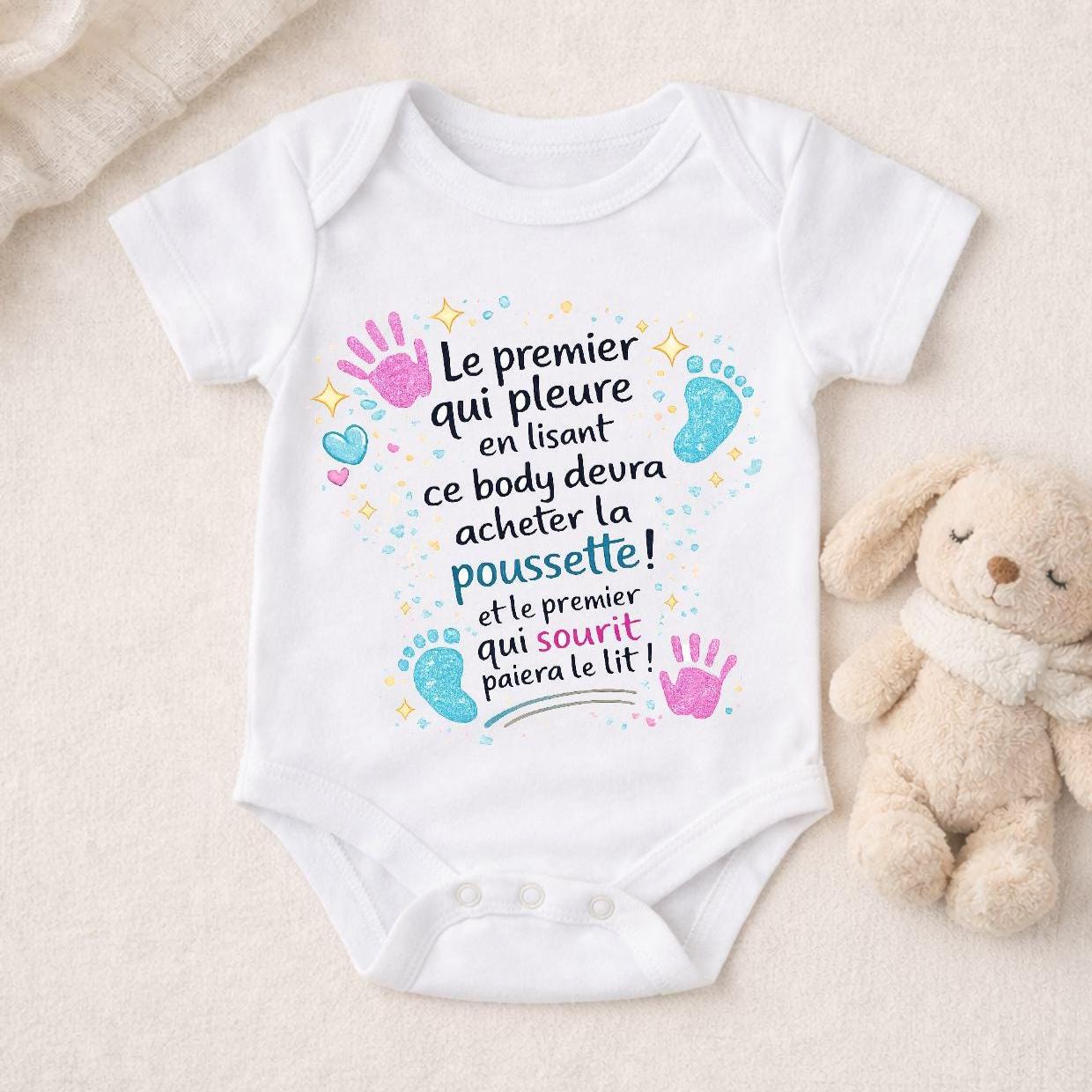Pochon cadeau en tissu imprimé à personnaliser, J'ai une surprise pour toi, pour offrir un cadeau à la famille, annonce de grossesse mariage