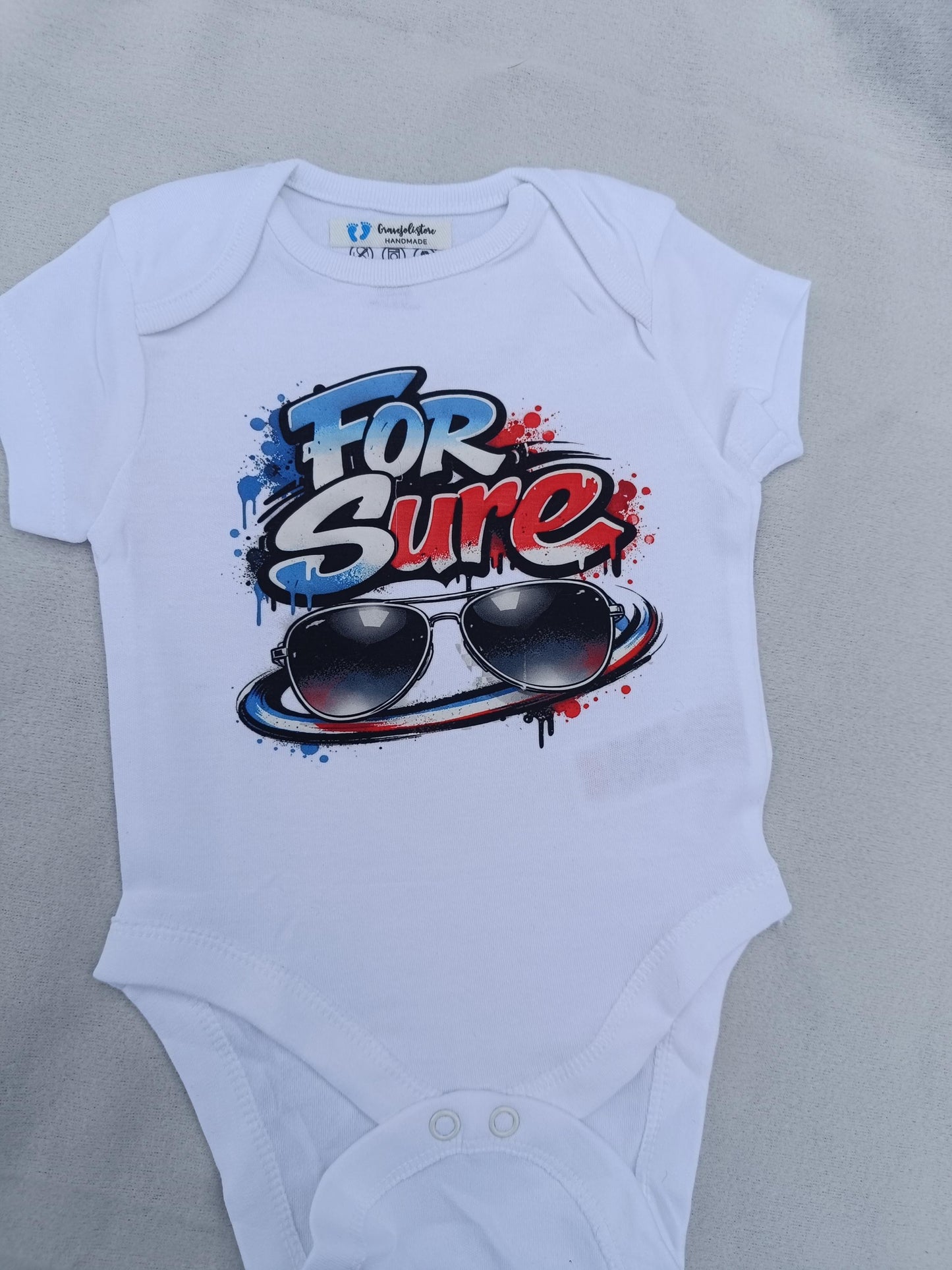 Body bébé For Sure, Emmanuel Macron meme, body bébé personnalisé hard rock, idée cadeau futur papa, annonce de grossesse