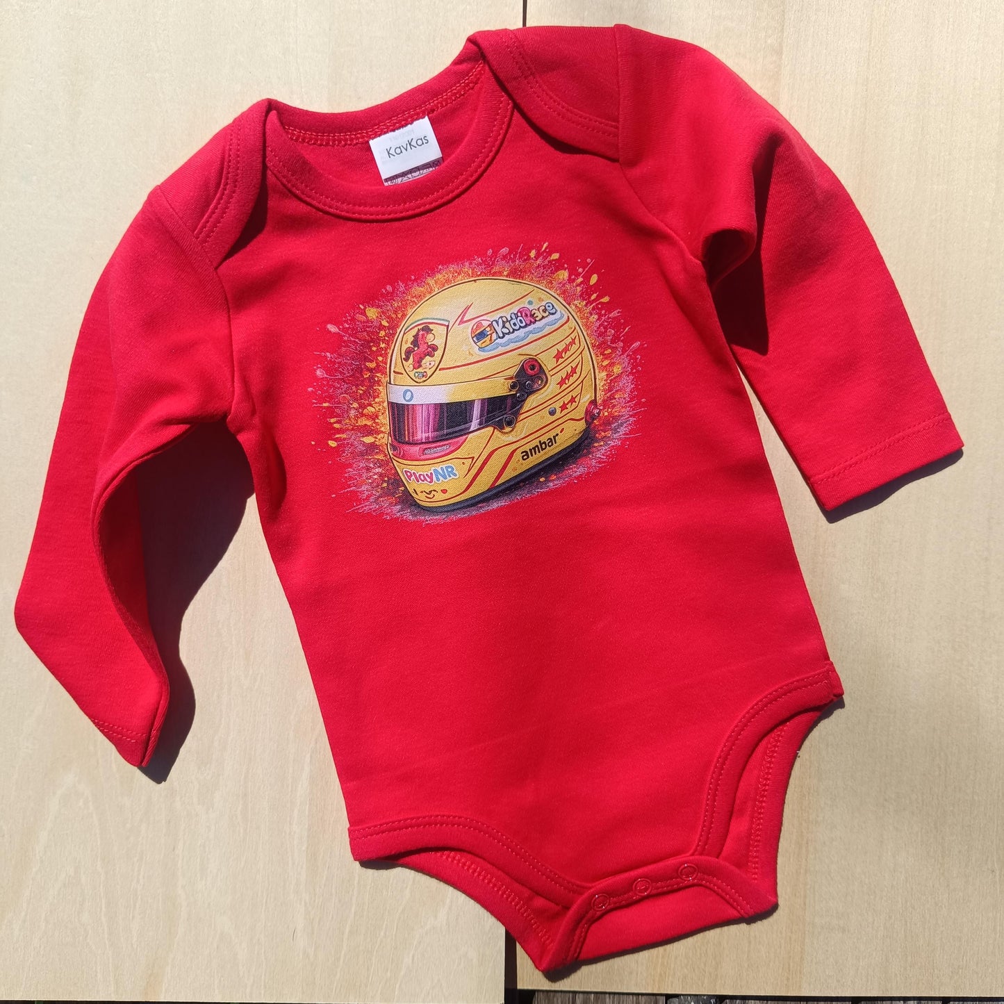 Body bébé F1 – Casque comme Hamilton – Ferrari