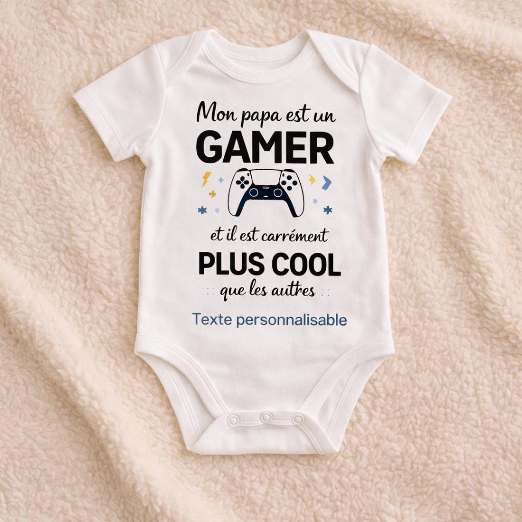 Body bébé Mon Papa est un gamer