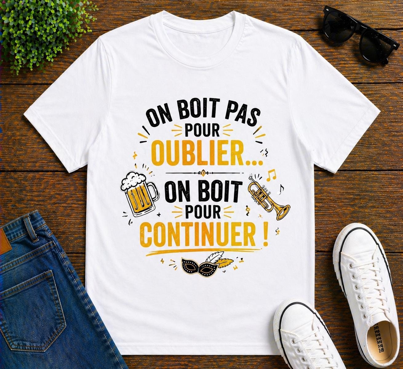 T-shirt Carnaval de Dunkerque– Jean Bart– Tee shirt beauf drôle – Cadeau homme humour alcool - tshirt apéro fête cadeau- carnavaleux marrant