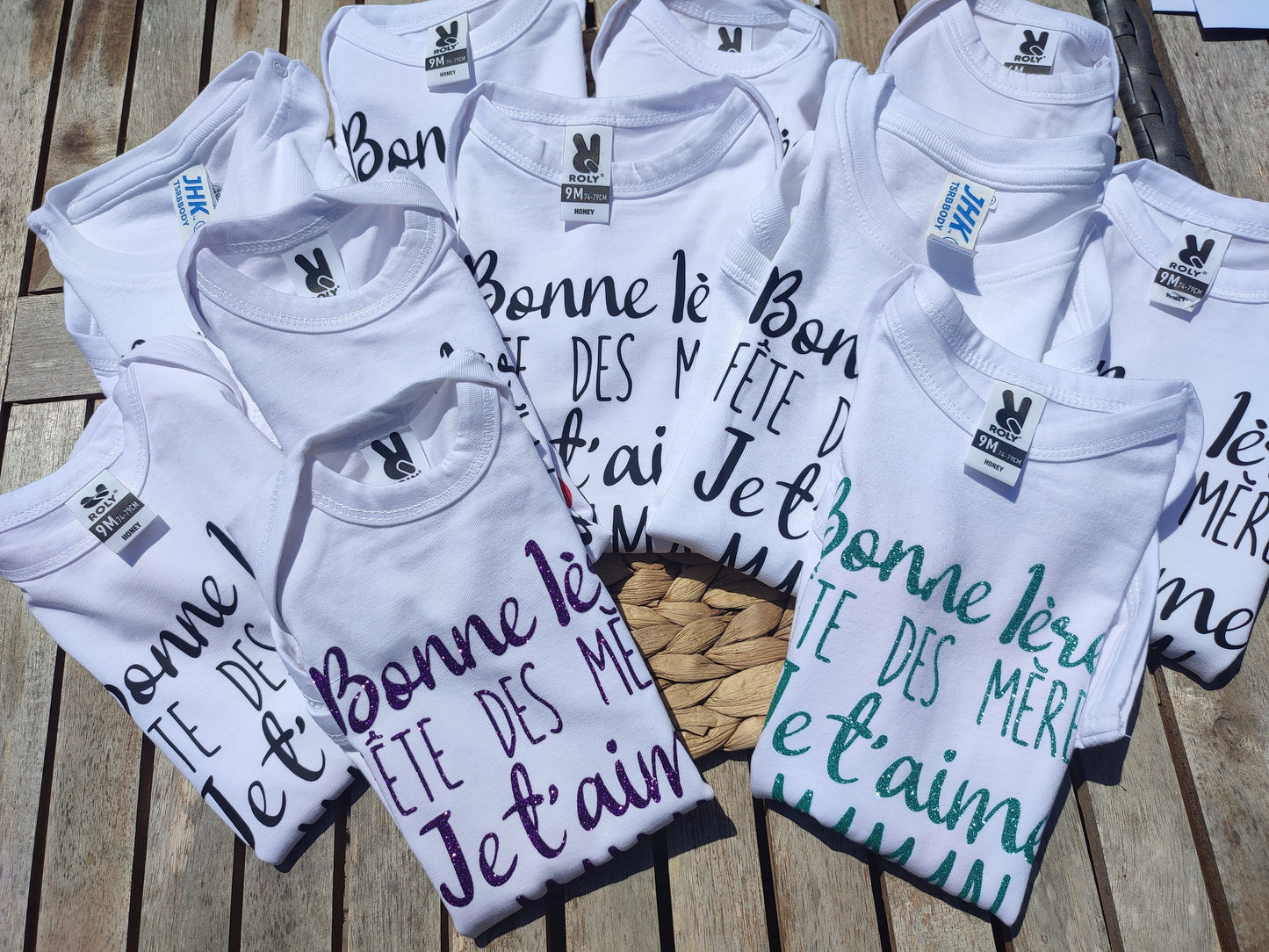 Body bébé & T-shirt Fête des Mères personnalisés | Texte et image au choix | Plusieurs langues disponibles | Cadeau maman original