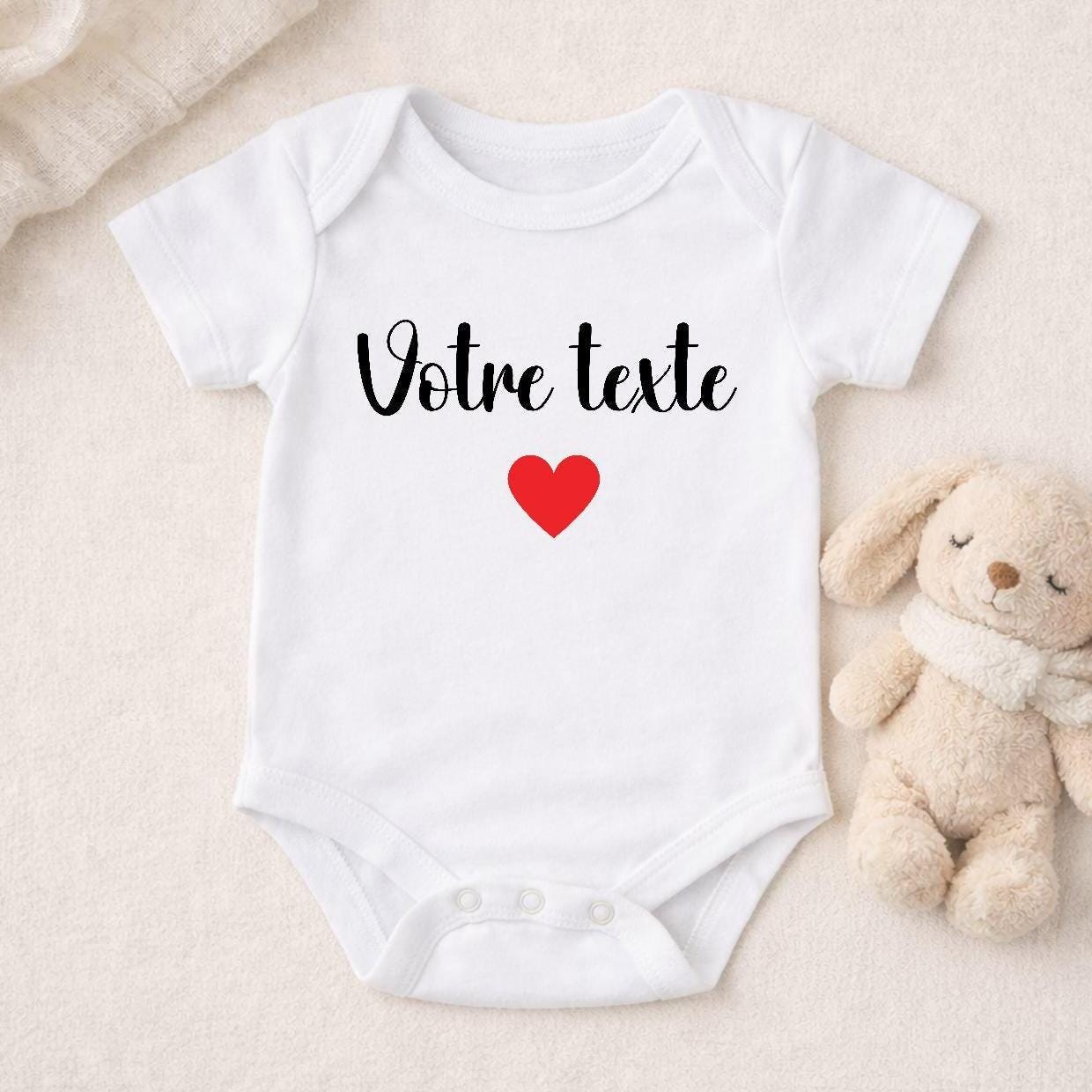Body bébé & T-shirt Fête des Mères personnalisés | Texte et image au choix | Plusieurs langues disponibles | Cadeau maman original