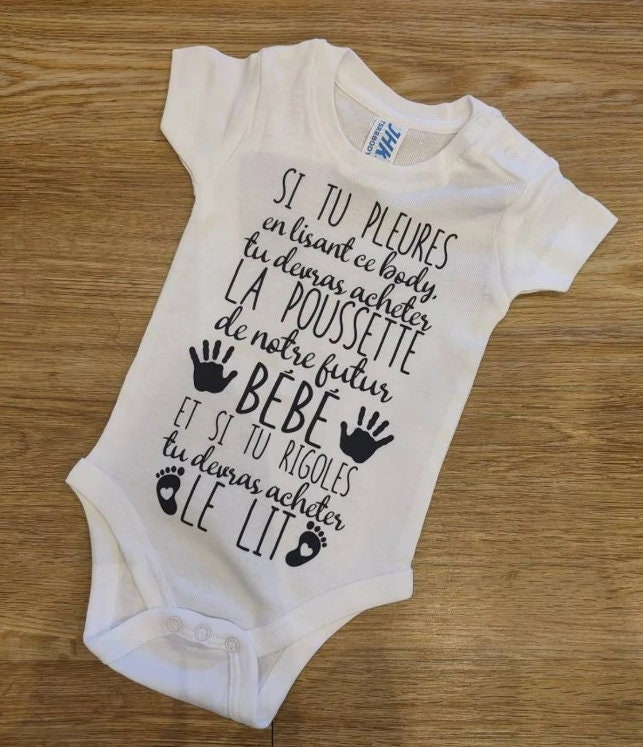 Body bébé différents modèles pour annonce de grossesse ou cadeau de naissance, j'arrive bientôt, femme enceinte, future maman parents