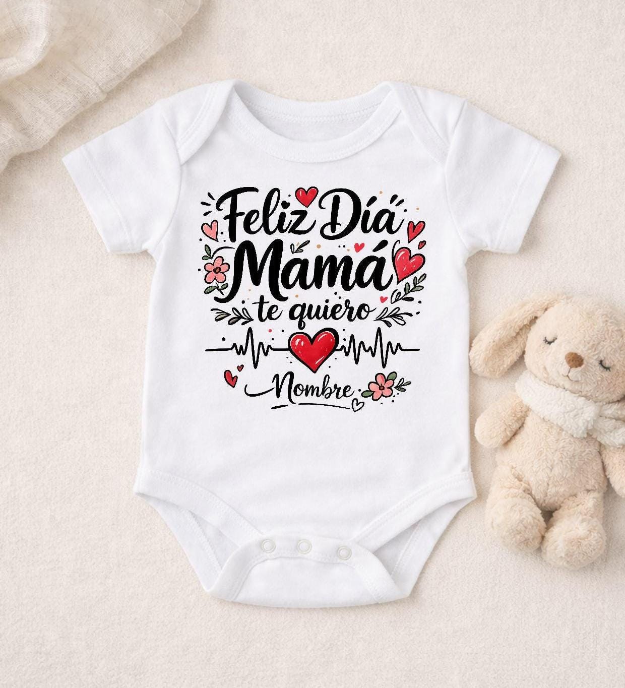 Body bebé personalizado Día de la Madre con nombre