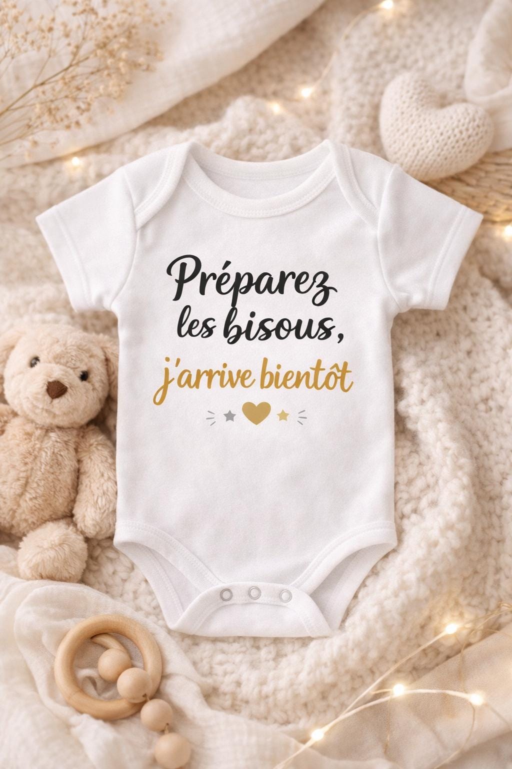 Body bébé pour annonce de grossesse, bébé en cours de chargement, annonce à papi, mamie, tonton, tata, maternité, cadeau naissance