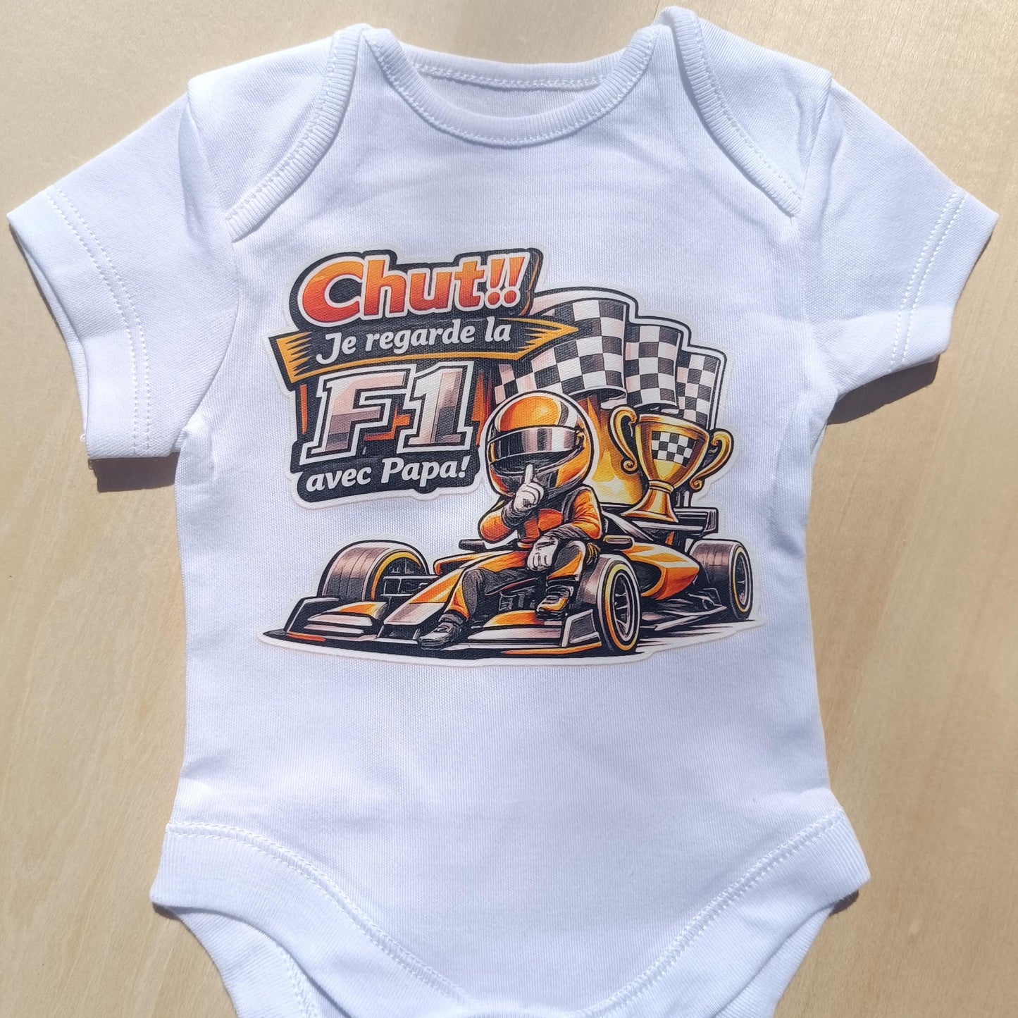 Body bébé F1 – Chut ! Je regarde la F1 avec Papa Piastri / McLaren